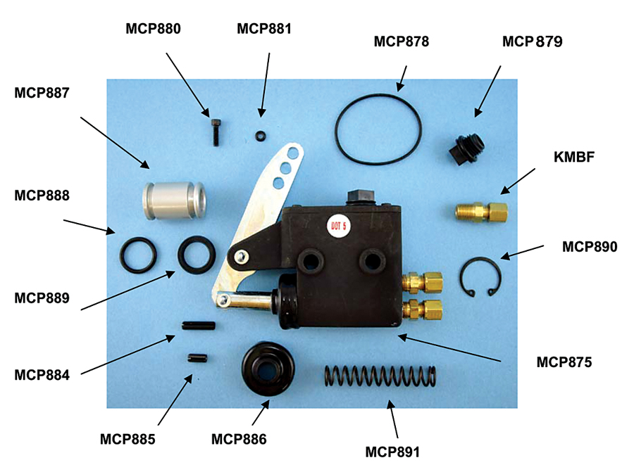 MCP Standard Master Cylinder & Parts